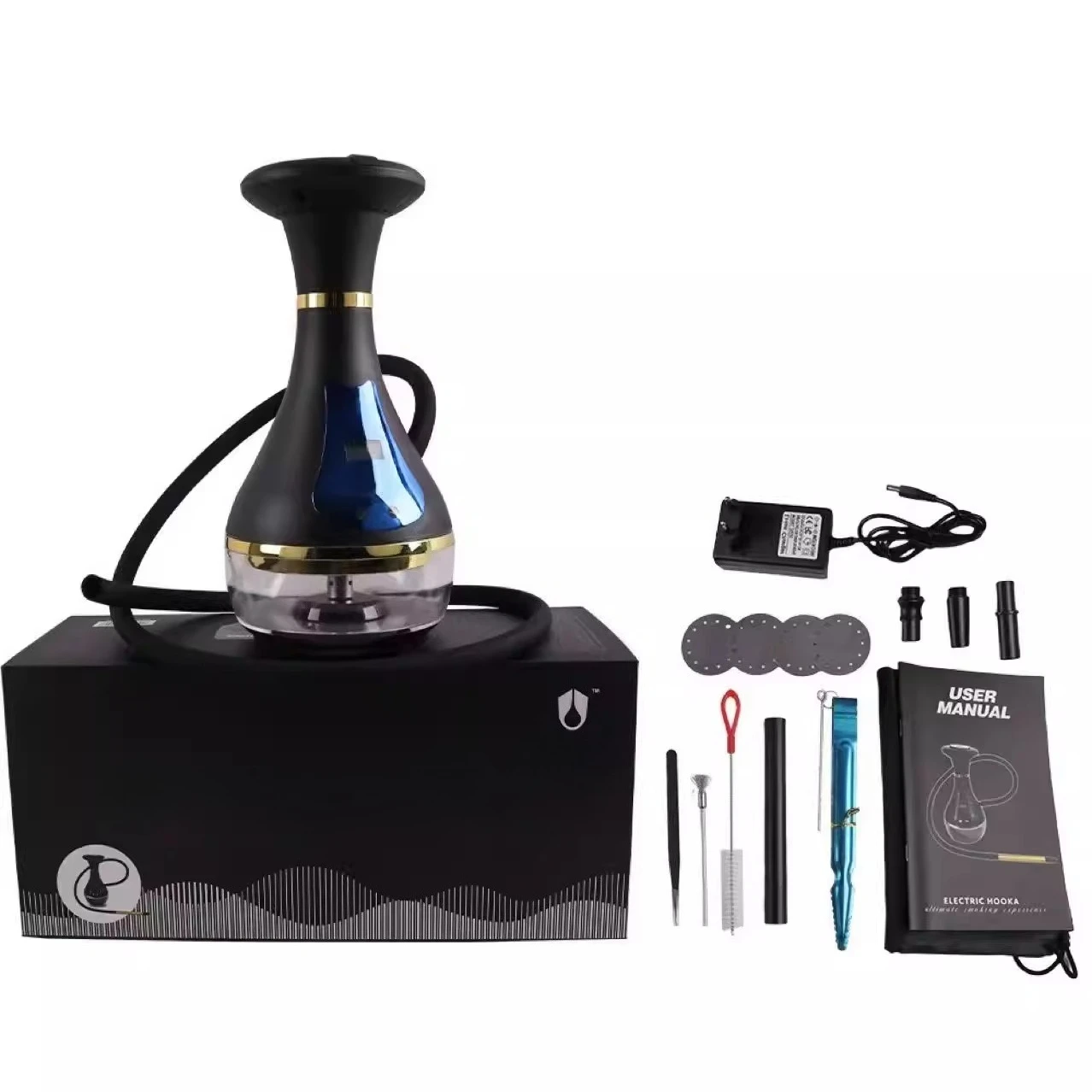 Cross-border new electronic hookah electronic cigarette mist rechargeable smart LED e-commerce gifts