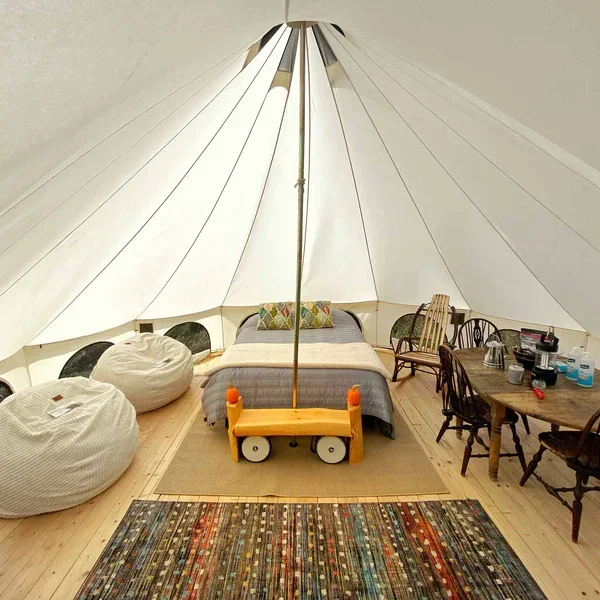 Custom Glamping Wall Yurt Family Tente New Design 3M 4M 5M 6M Outdoor Safari Lodge Lux Mongolian Indian Yurt Tent