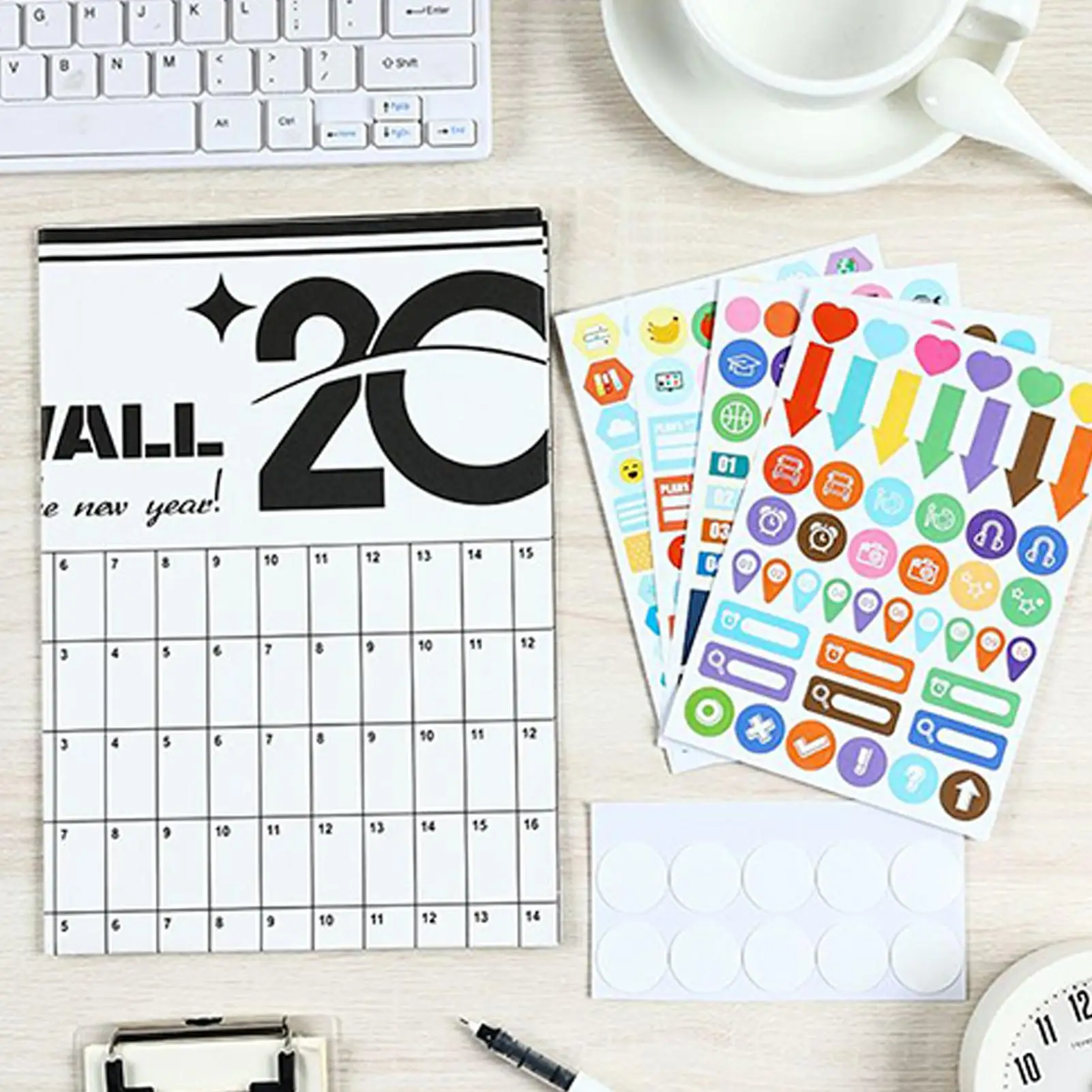 2026 Calendar Schedule Travel Record Sheet Wall Stickers Check In Self-discipline Sheet Annual Large Organizer Schedule Chart