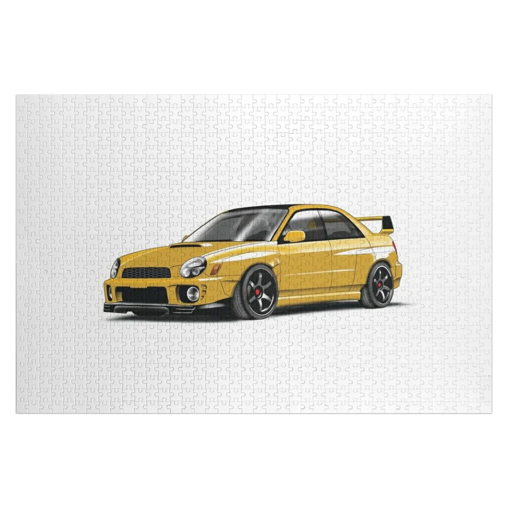 

Желтый деревянный пазл impreza WRX с именем, персонализированный, оригинальные игрушки для детей, 2022, детский пазл на заказ