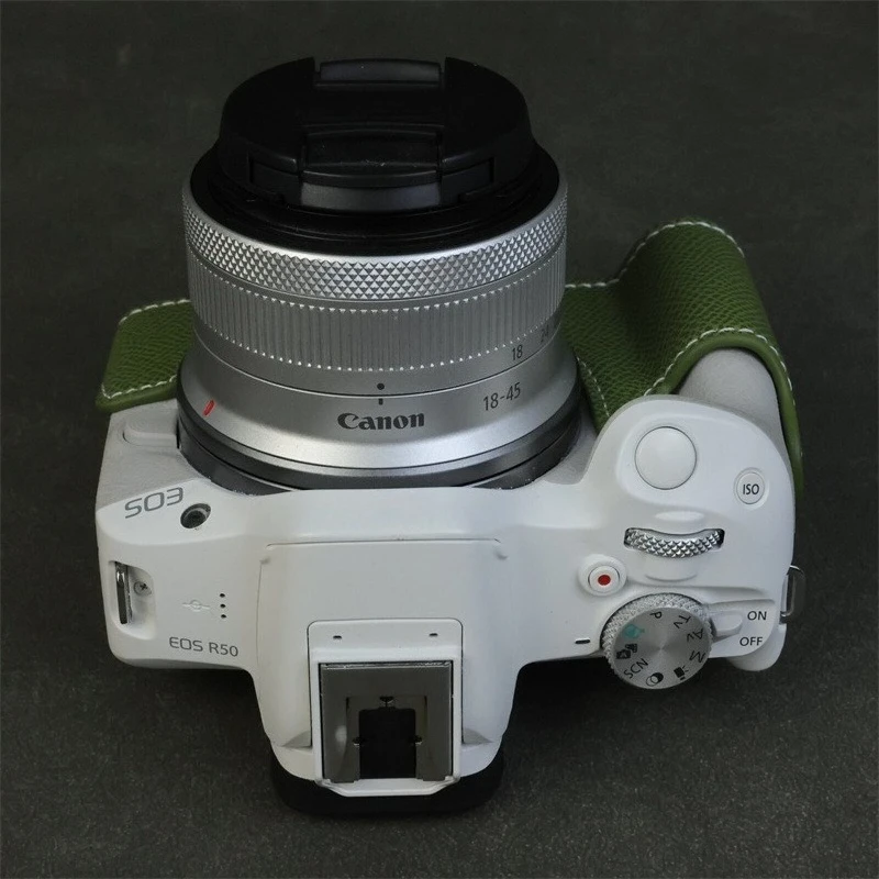 

Protective cover handle half cover,For Canon EOS R50 camera bag R100 leather case r50 half set base R100 case