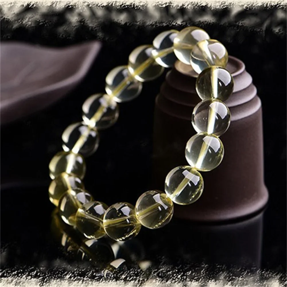 

Charm Natural Stone Yellow Crystal Beads Bracelet for Women 4-12mm Girls Bracelets Unisex Energy Healing Jewelry Beading Party