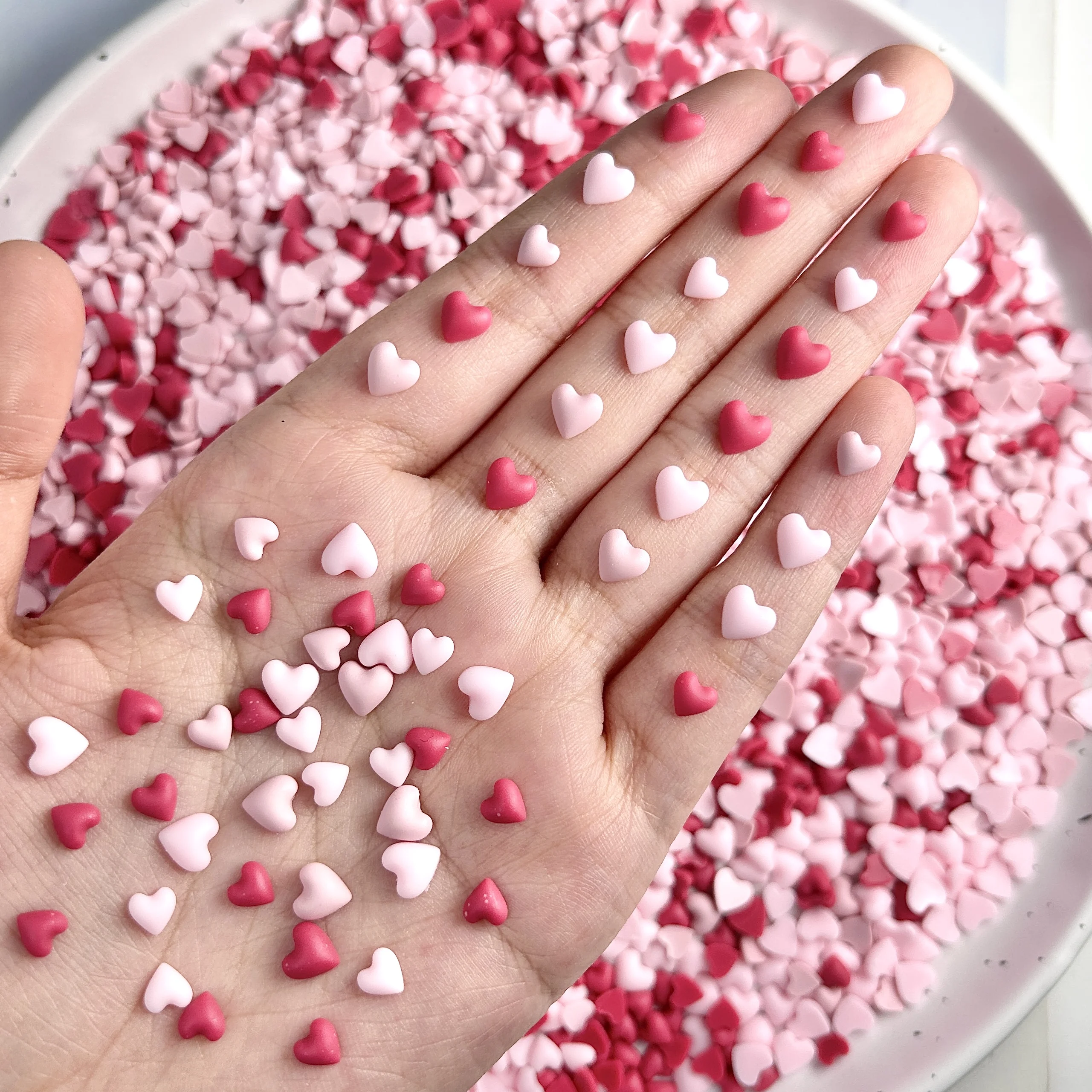 50 pz 3d minimalista dolce pesca cuore pendenti per unghie mini tricolore cuore a fondo piatto resina decorazioni per unghie disegni per unghie fai da te