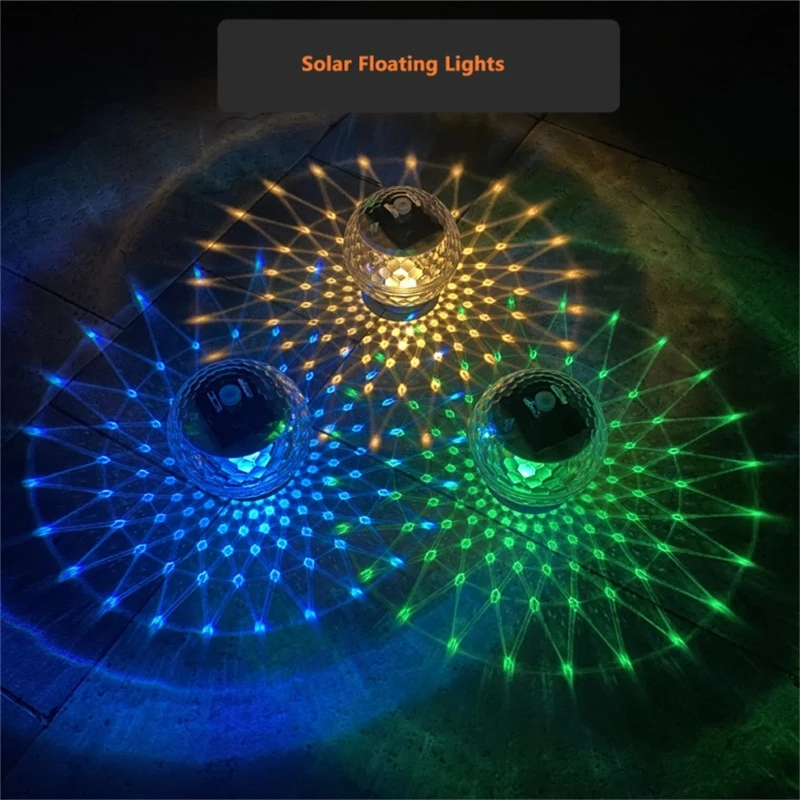

Solar floating pool light, LED automatic lighting at night, automatic charging and turning off lights during the day, colorful d