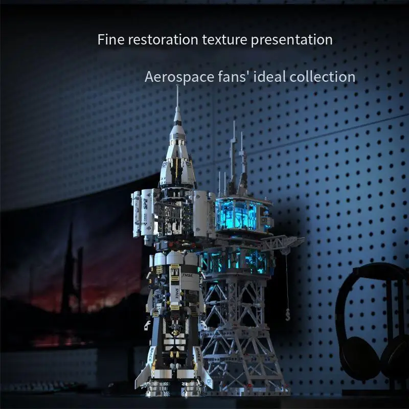 航空宇宙シリーズ：巨大宇宙基地、宇宙ステーション、ブロック、ロケット打ち上げモデル、ブロック、子供向けキット玩具