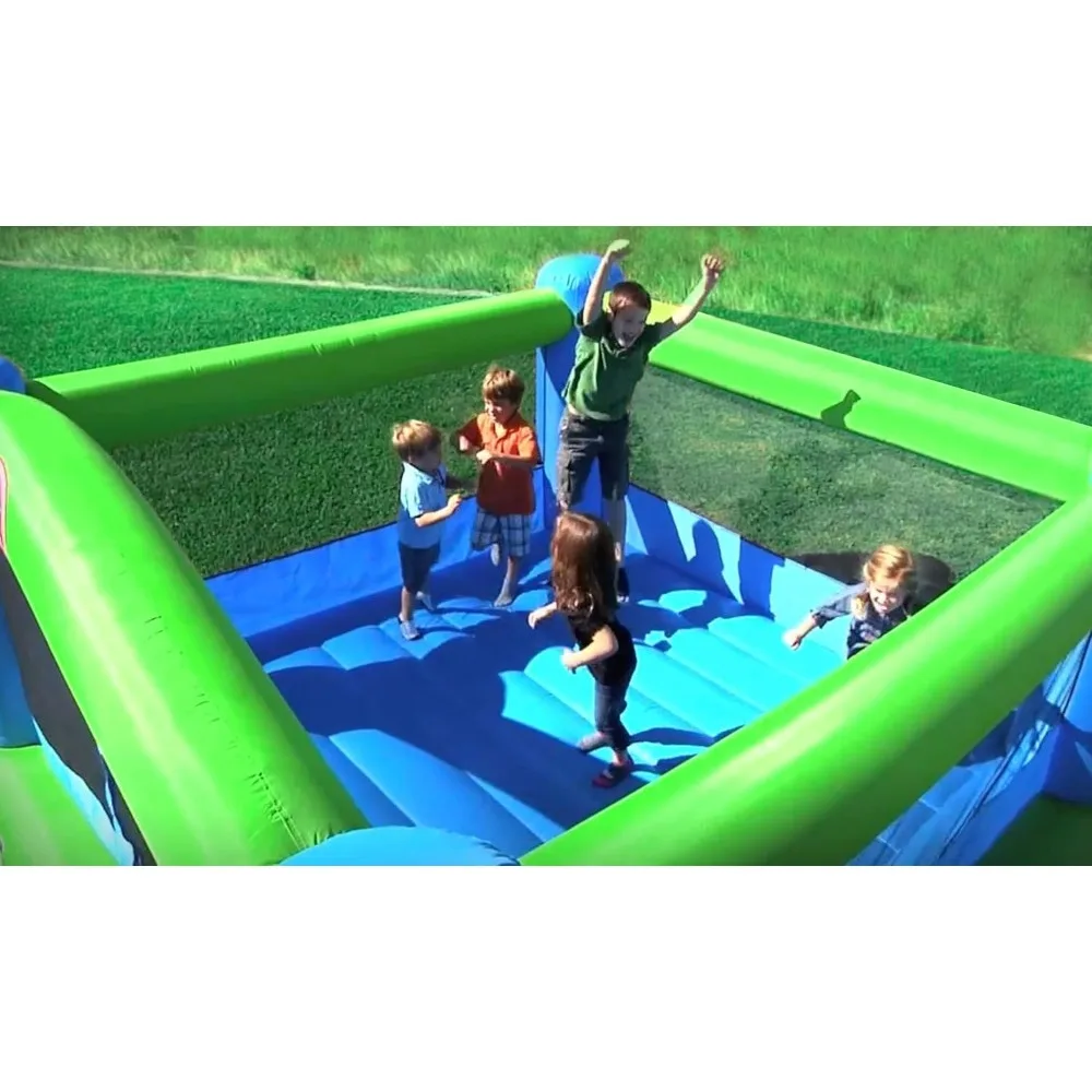 Big Ol Bouncer-casa de rebote inflable con soplador, enorme, calidad Premium, genial para eventos, sostiene 6 niños