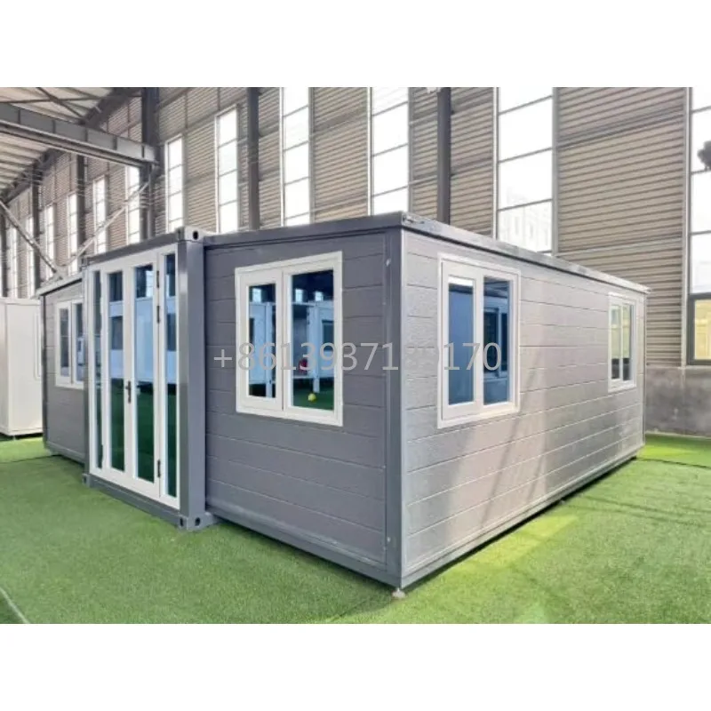 Portable Prefab Container Home 13x20 ft Mobile Expandable with Windows and Doors Multi-Purpose for Office Shop Guard House