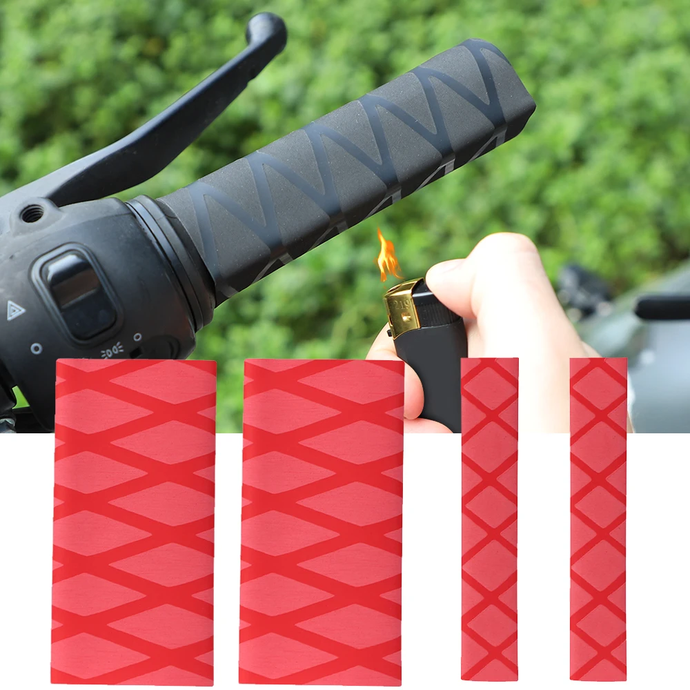 Non-slip Rubber Grip Glove Motorcycle Handle Cover Universal Heat Shrinkable Grip Cover Sleeve Handlebar Covers