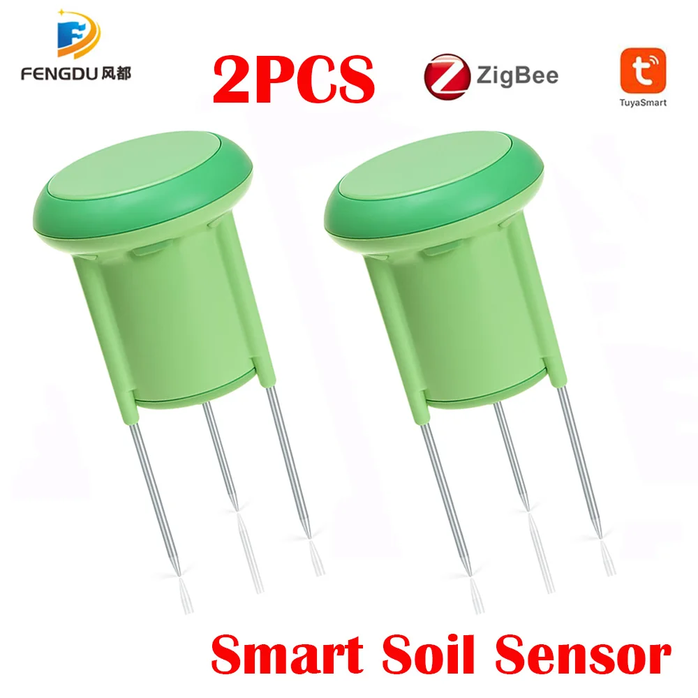 

Tuya Smart Zigbee 2PCS Soil Moisture Meter Temperature &Humidity Tester Plant Monitor Detector Garden Planting