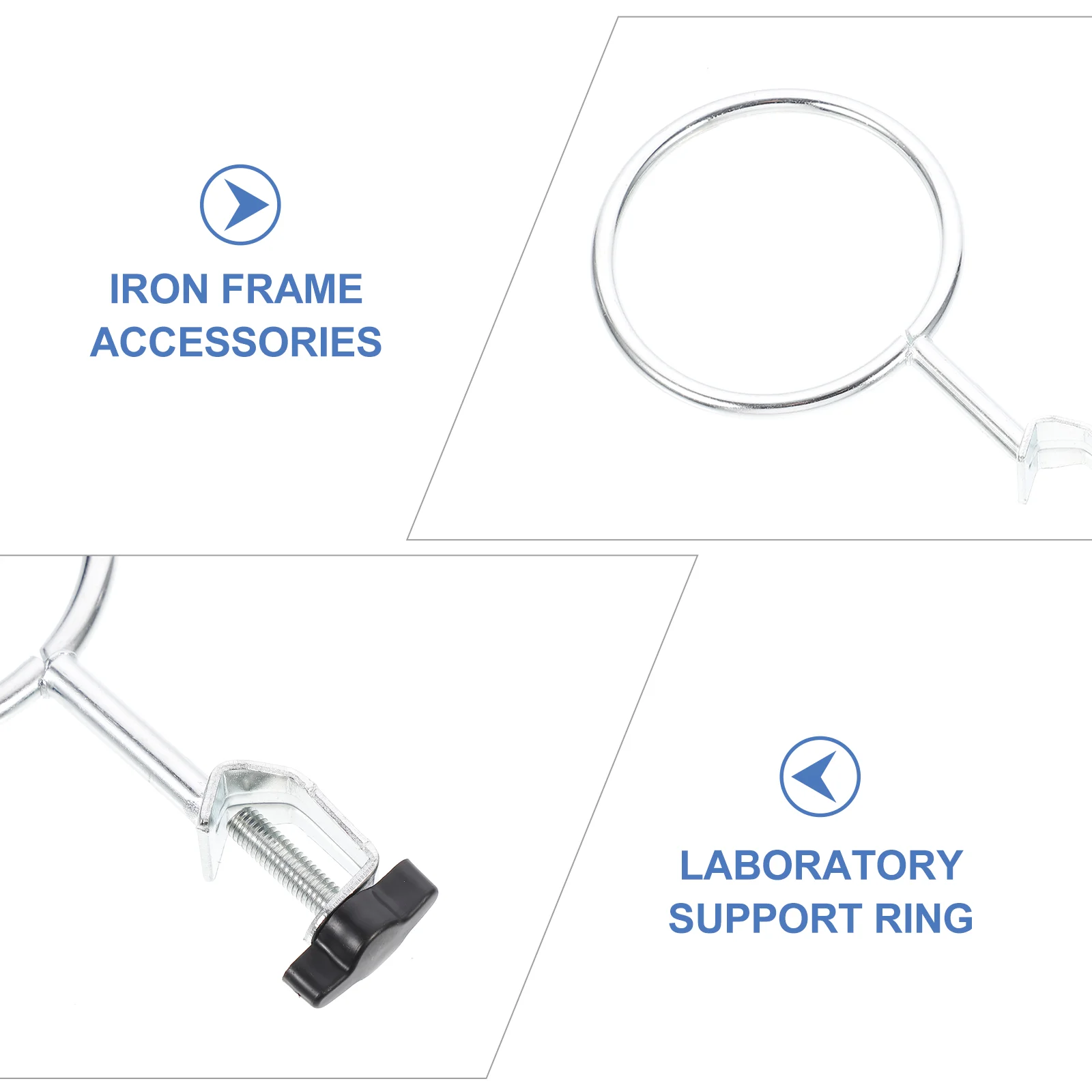 2 Pcs Stand Retort Support Chemistry Lab Ring Hoop Iron Labs Rings Experiment Equipment