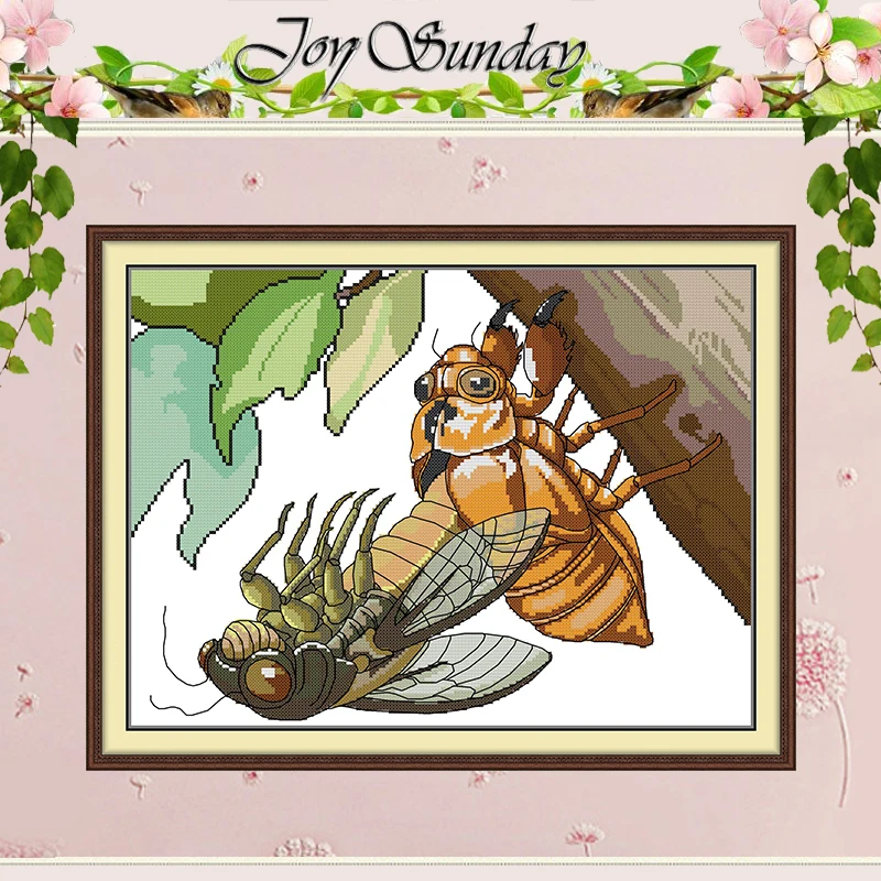 

Набор для вышивки крестом The Golden Cicada, DIY 11CT 14CT 16CT HD, штампованный DMC, набор для вышивки крестом, вышивка, рукоделие