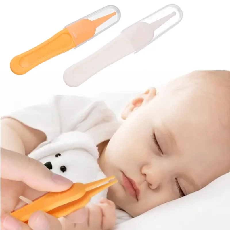Pinzas de seguridad obtuso para limpieza de bebés, Booger de cera de oreja, pinzas de suciedad para el ombligo, cuidado de enfermería Diario para