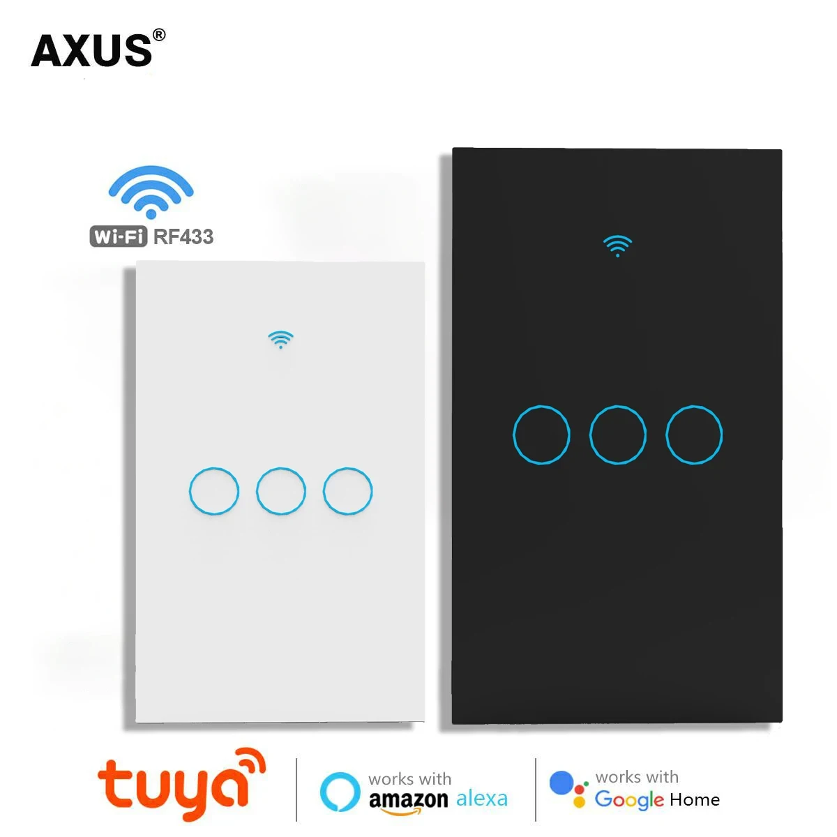 

AXUS Tuya Smart Life Home House WiFi Wireless Remote Wall Switches Touch Sensor Control Wifi Smart Switch Alexa Google Home 220V