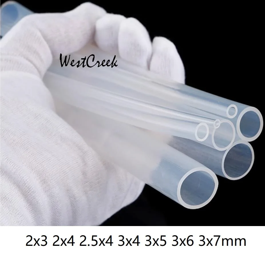 

WESTCREEK 3x4 3x5 3x6 3x7mm 2mm 3mm ID Transparent tetrafluorotube hose clear pfa tube fep tubing polytef flexible pipe F46