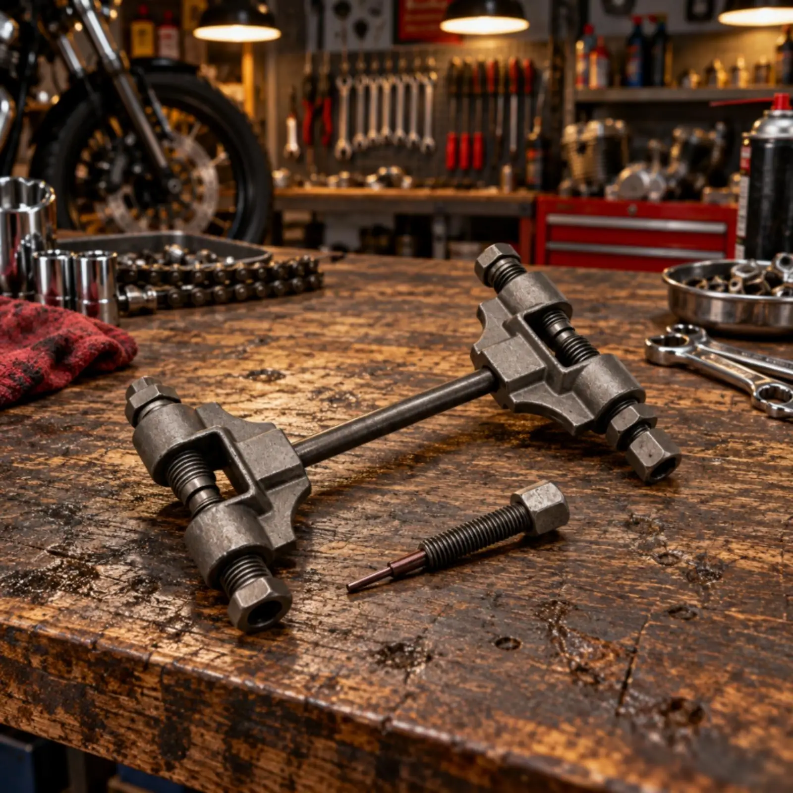 Timing Chain Breaker Easy to Use Chain Breaker with Replacement Pin User-Friendly Compact for Motorcycle Mechanics