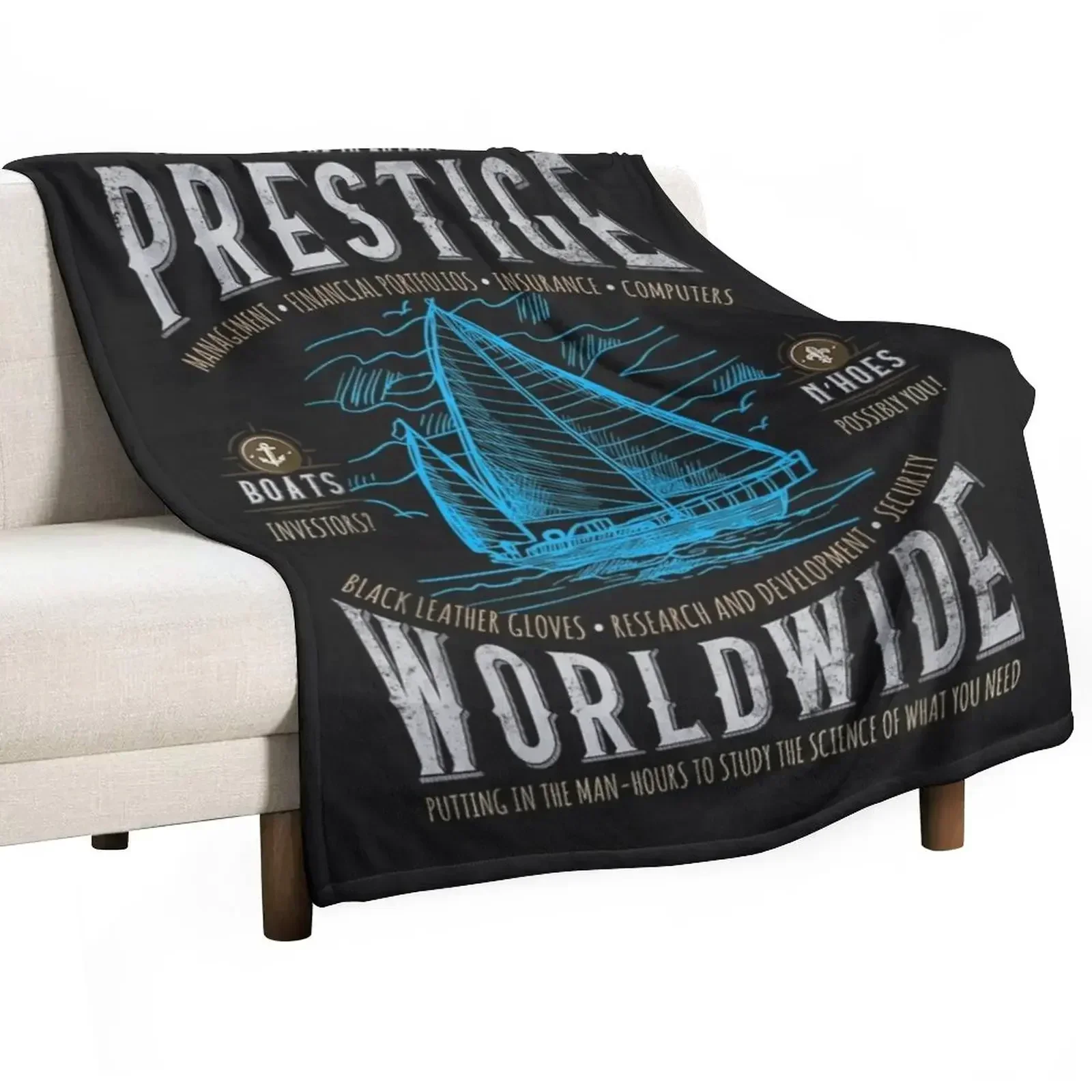 Prestige Worldwide Funny Step Brothers Boats Graphic . Throw Blanket Hairy Stuffeds Bed christmas gifts Blankets