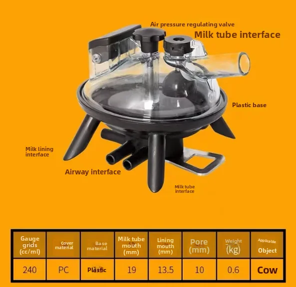 Dairy Hall Accessories Breast Collector Cup Set Vacuum Pump Milking Machine Cup Set Milk Collector