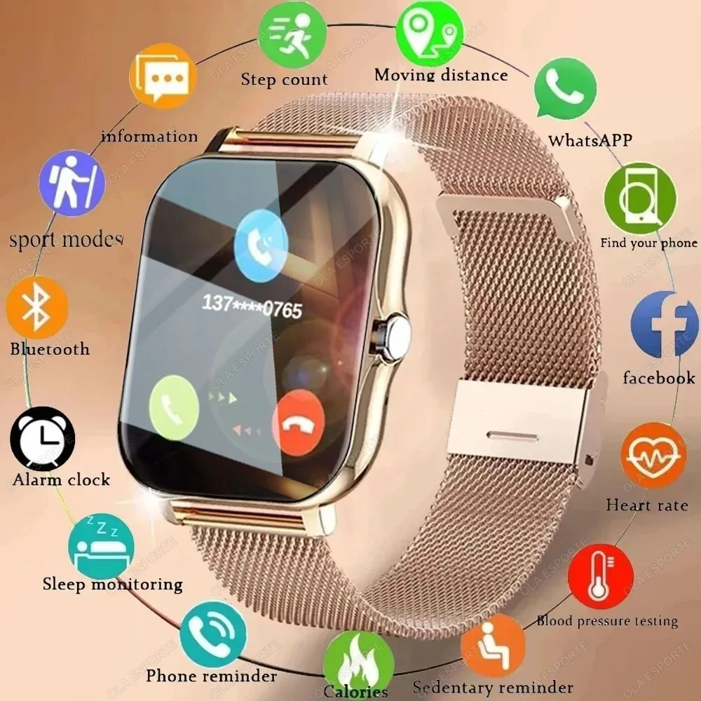 

2026 Smart Watch 2.01'' HD Display Answer Make Call Message Preview Sport Modes DIY Dial Weather Forecast Smart Watch Men Women