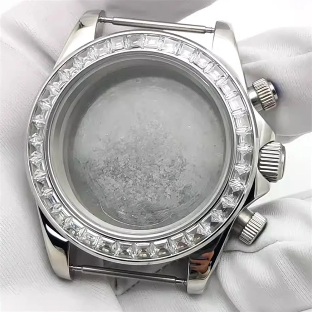 

40mm VK63 Case Men's Watches Stainless Steel Watch Case for VK63 VK64 Movement Watch Shell Parts Fits 20mm Strap/29.5mm Dial