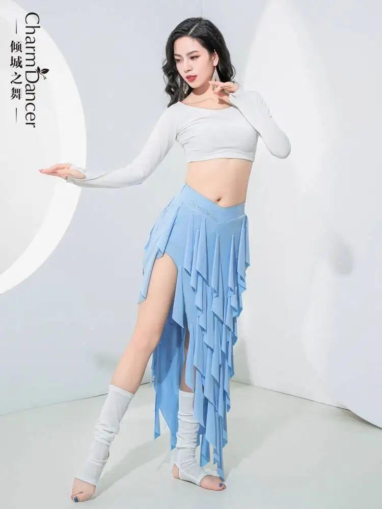 アリュールダンス ベリーダンス 練習着セット 2025 春夏新作 長袖 ダイナミック タッセルスカート グループ練習着