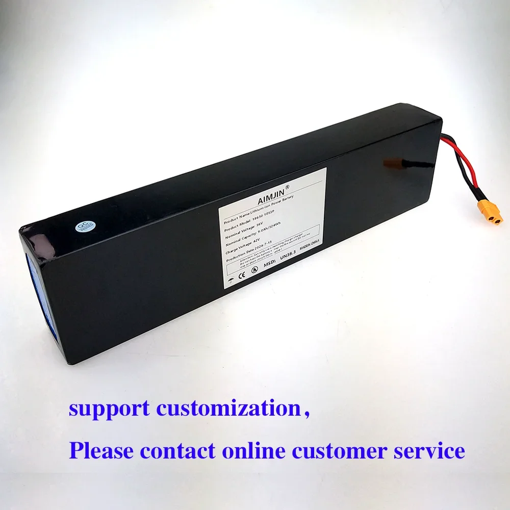 Battery 36V 10S3P 9000mAh 18650 lithium-ion battery E-bike Bicycle 20A BMS 250W 350W 500W