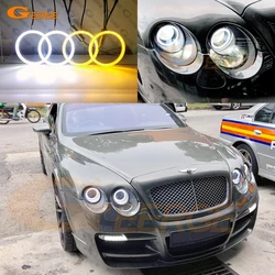 For Bentley Continental Flying Spur GT GTC Ultra Bright Dual Color Switchback Day Light Turn Signal LED Angel Eyes Halo Rings