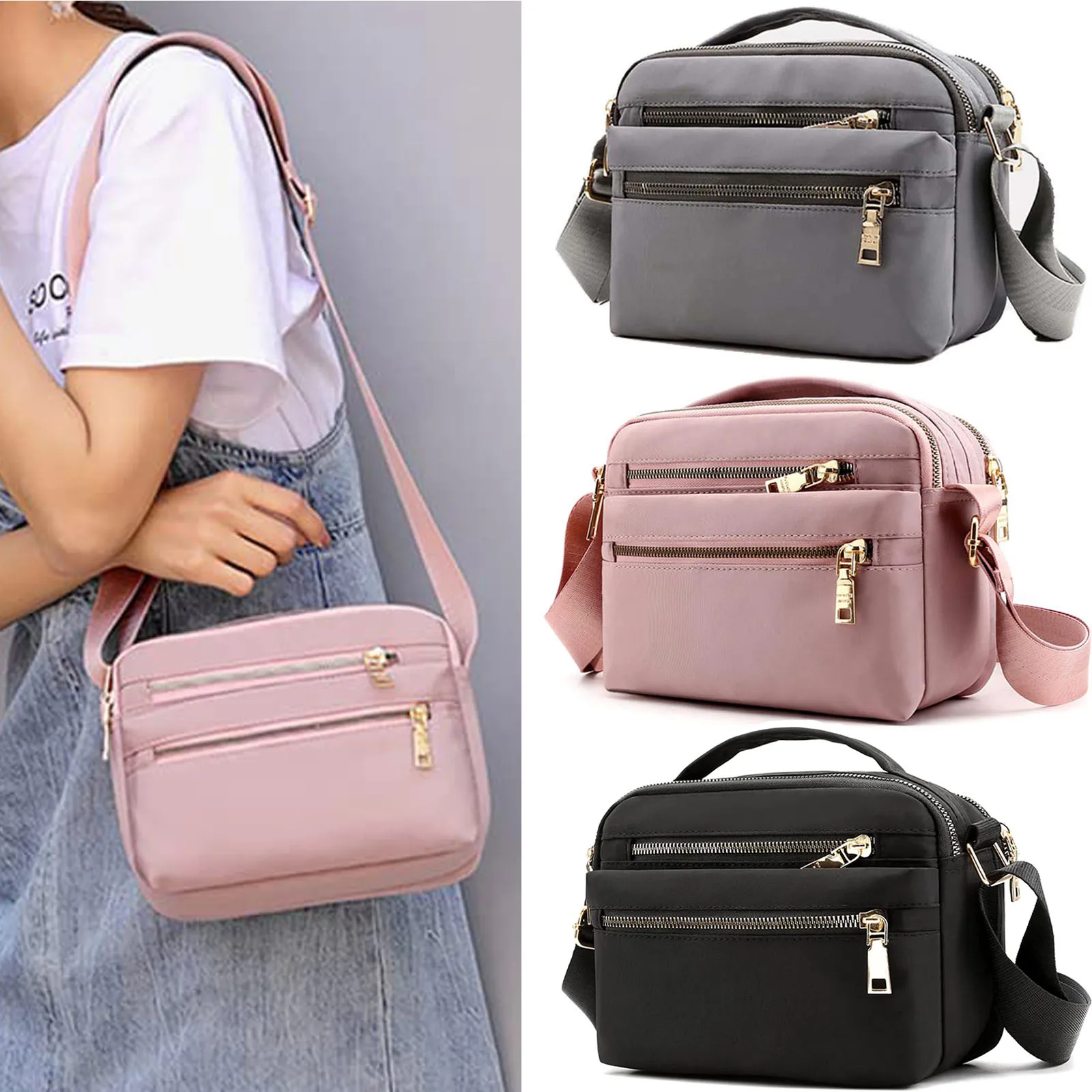 

1Pc Small Crossbody Purses for Women Multi Pocket Casual Crossbody Bag Cellphone Wallet Purse Shoulder Bag Multi Color ﻿