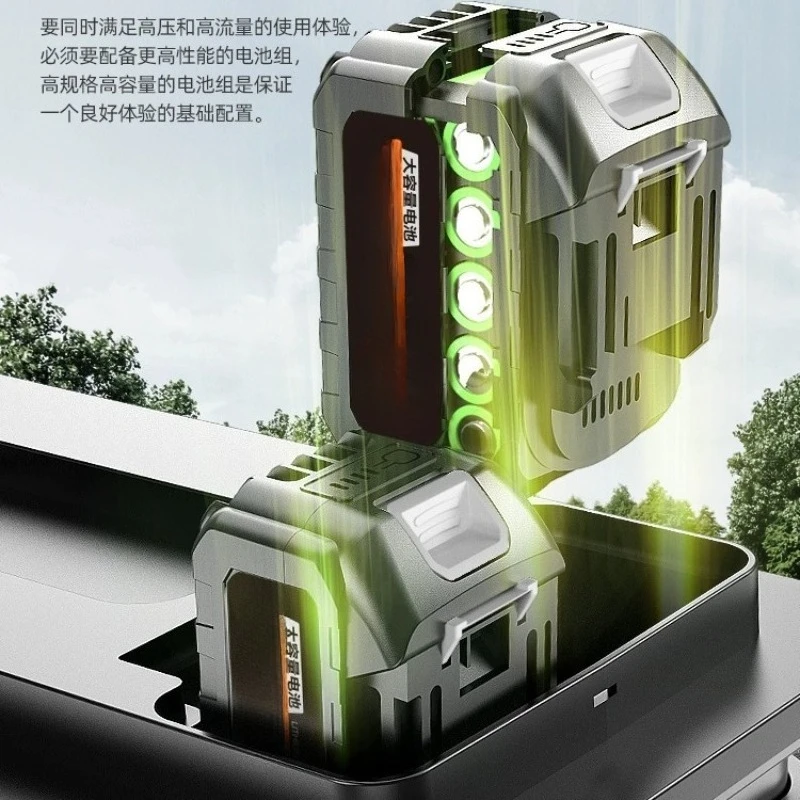 مسدس مياه لاسلكي عالي الطاقة لغسيل السيارات، ماكينة غسيل سيارات ببطارية مزدوجة متعددة التروس قابلة للتعديل ببطارية ليثيوم #3