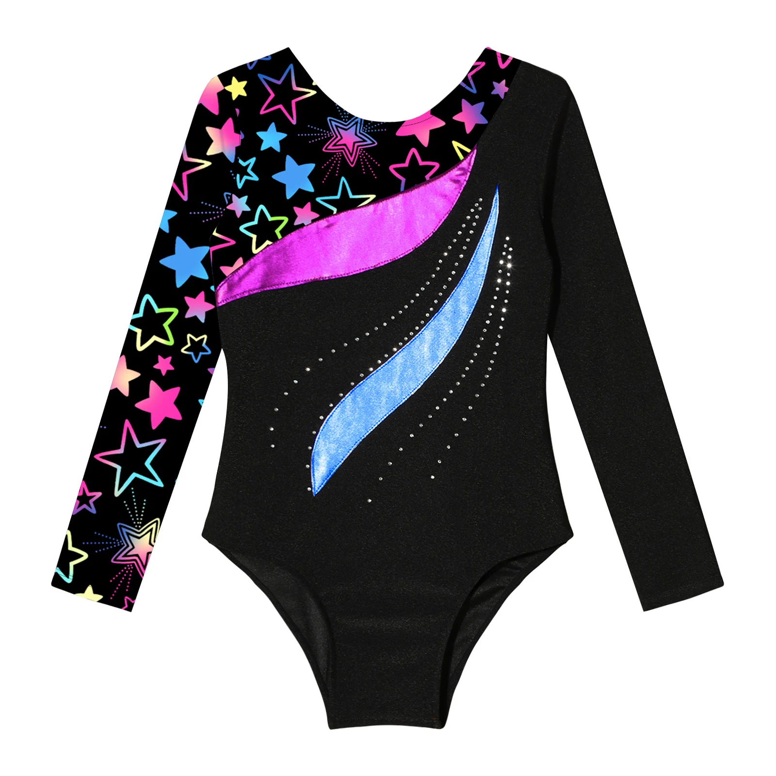 Bambini ragazze maniche lunghe ginnastica body danza classica costumi figura pattinaggio su ghiaccio abiti un pezzo danza body Dancewear