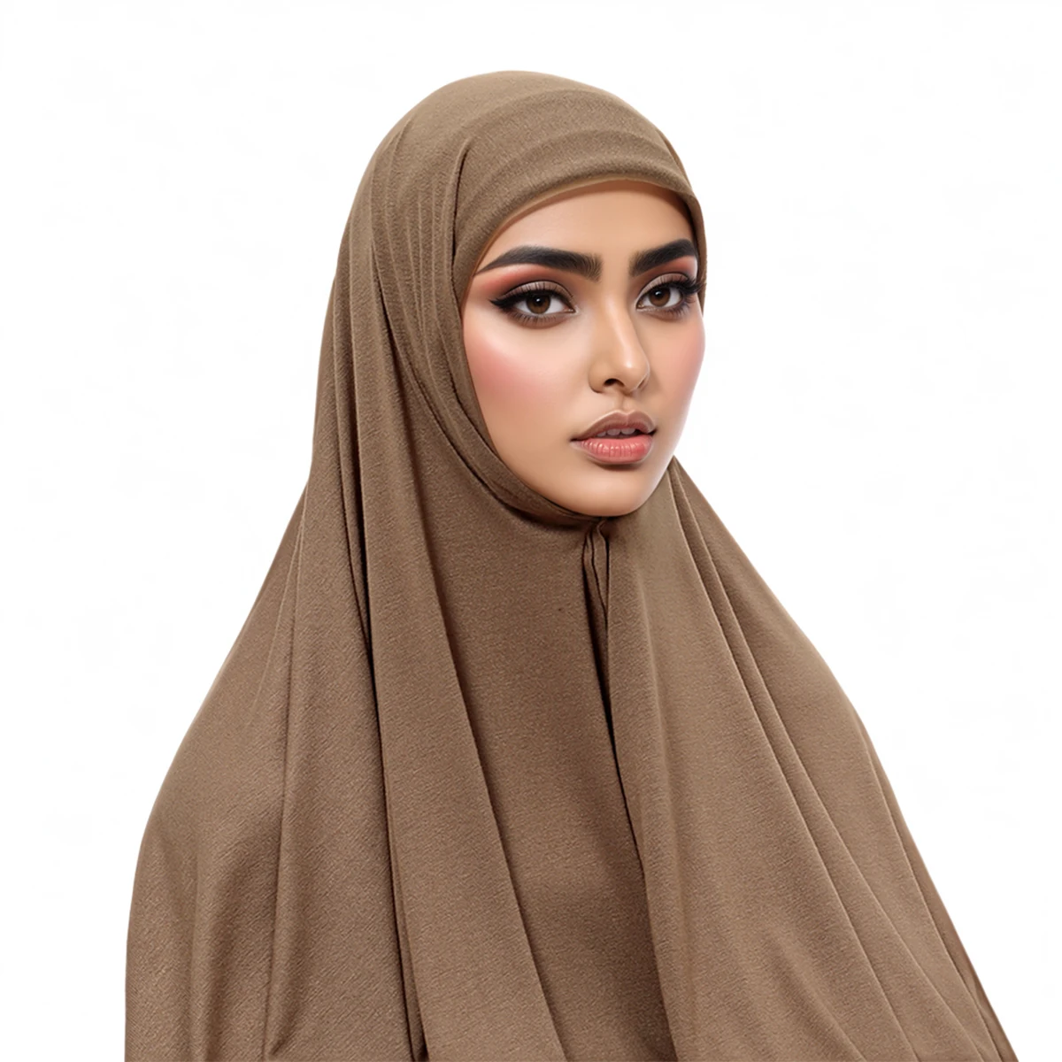 Wholesale Muslim Women Jersey Hijab with Cap Bonnet Instant Cotton Hijab Pinles Shawl Head Scarf Under scarf Caps Cover Headwrap