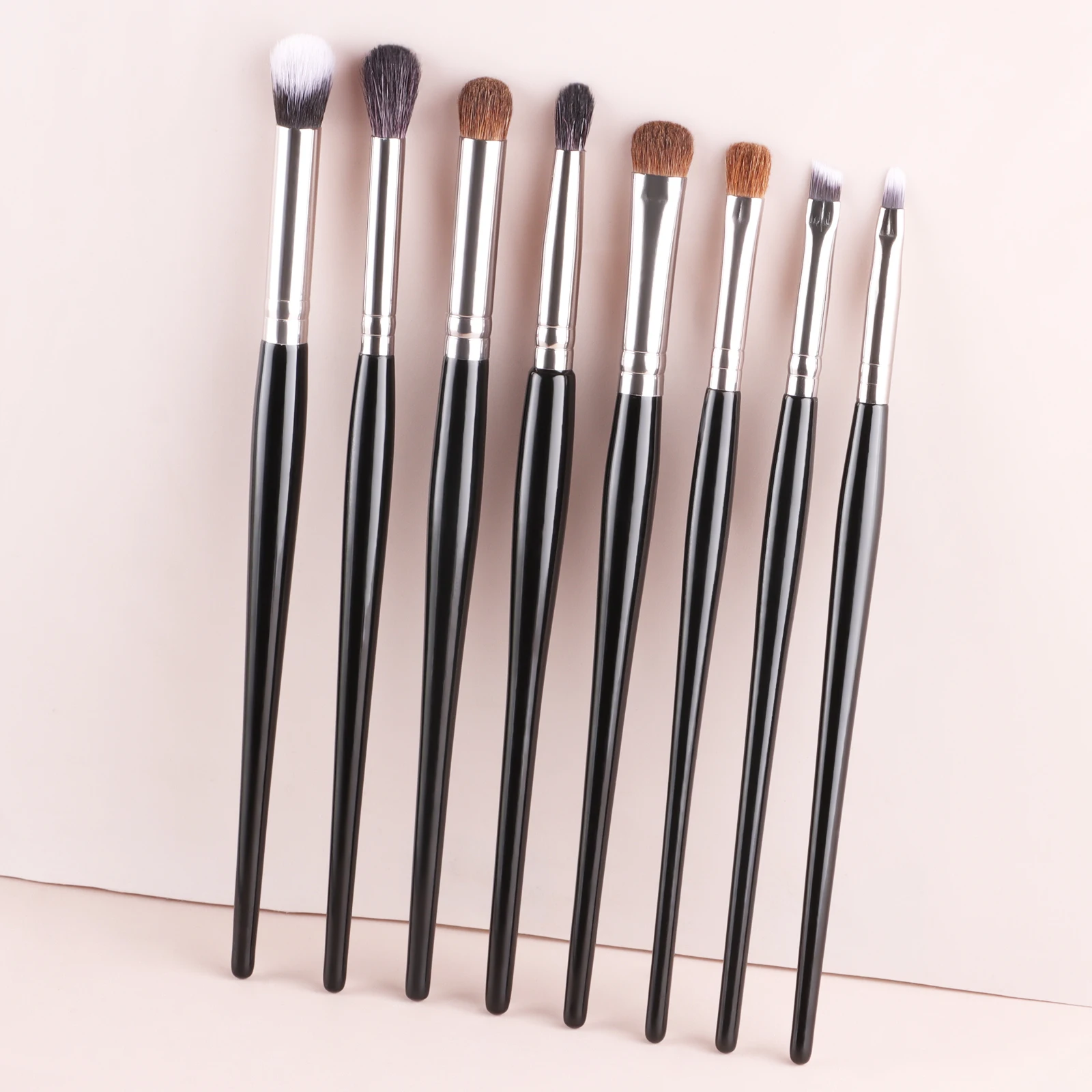 8Pcs Cosmetic Eye Brushes, Blending Packing Detail Brushes, Soft Bristles for Daily Eye Makeup Application