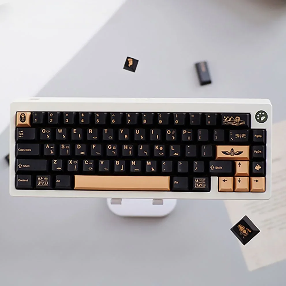 

'129 Keys Set for Egyptian Pharaohs Pbt Dye Sub Keycaps For For Gmk Cherry Mx Switch Mechanical Keyboard