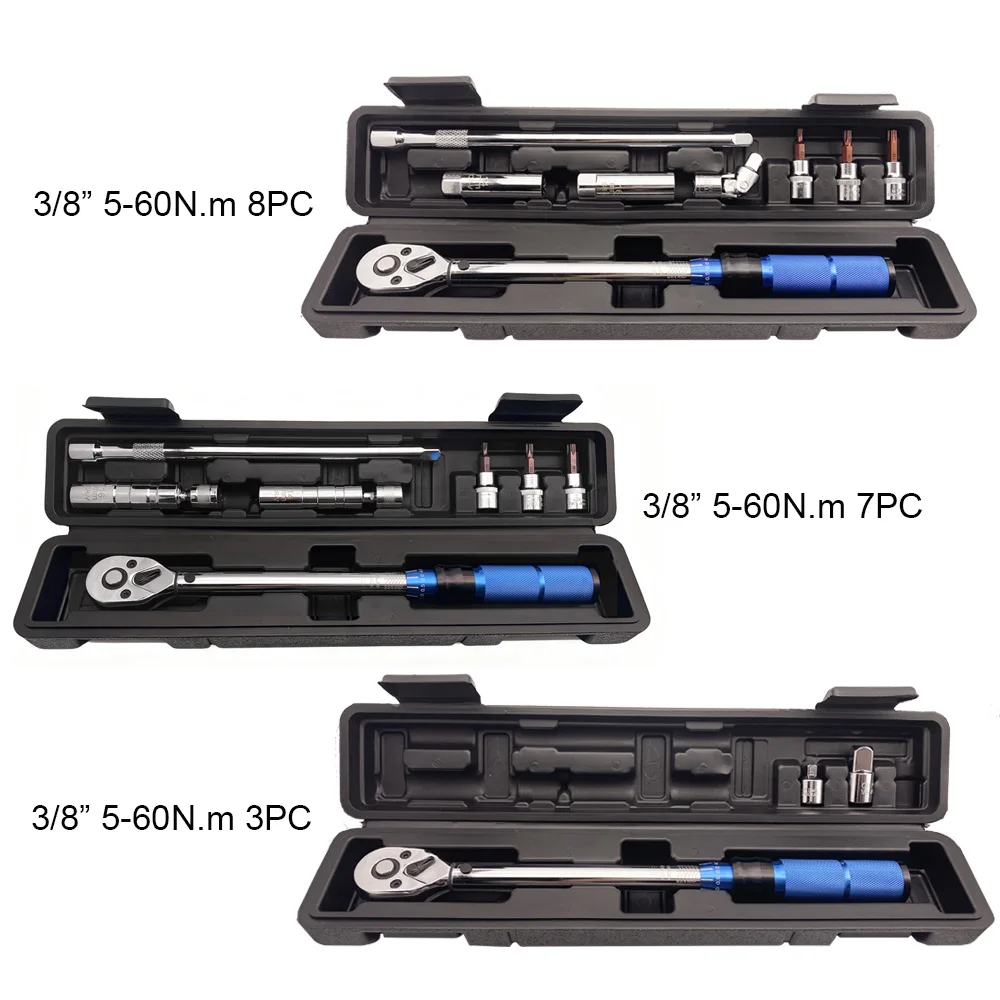 أداة السيارات 5-60N.m مفتاح العزم 3/8 بوصة مربع محرك ± 3% عالية الدقة لاستخدام صيانة قابس الإشعال للدراجات النارية #6