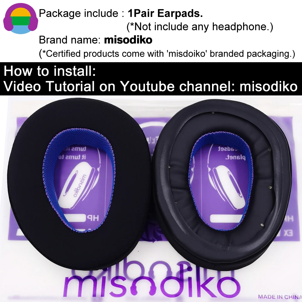 misodiko Upgraded Ear Pads Cushions Replacement for Sennheiser GSP 370/ 350/ 300/ 301/ 302/ 303 Gaming Headset
