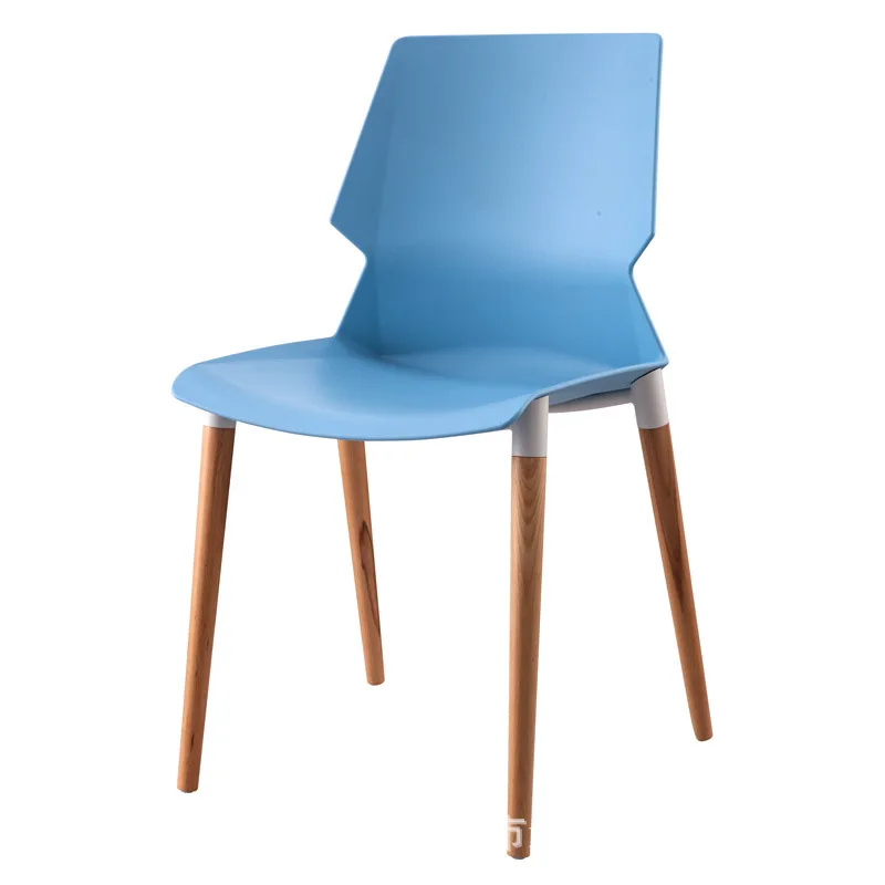 كرسي طعام بلاستيكي كرسي ترفيه خشبي بلاستيكي مكتبة قراءة كرسي مؤتمرات تدريب تفاوض الأعمال #1