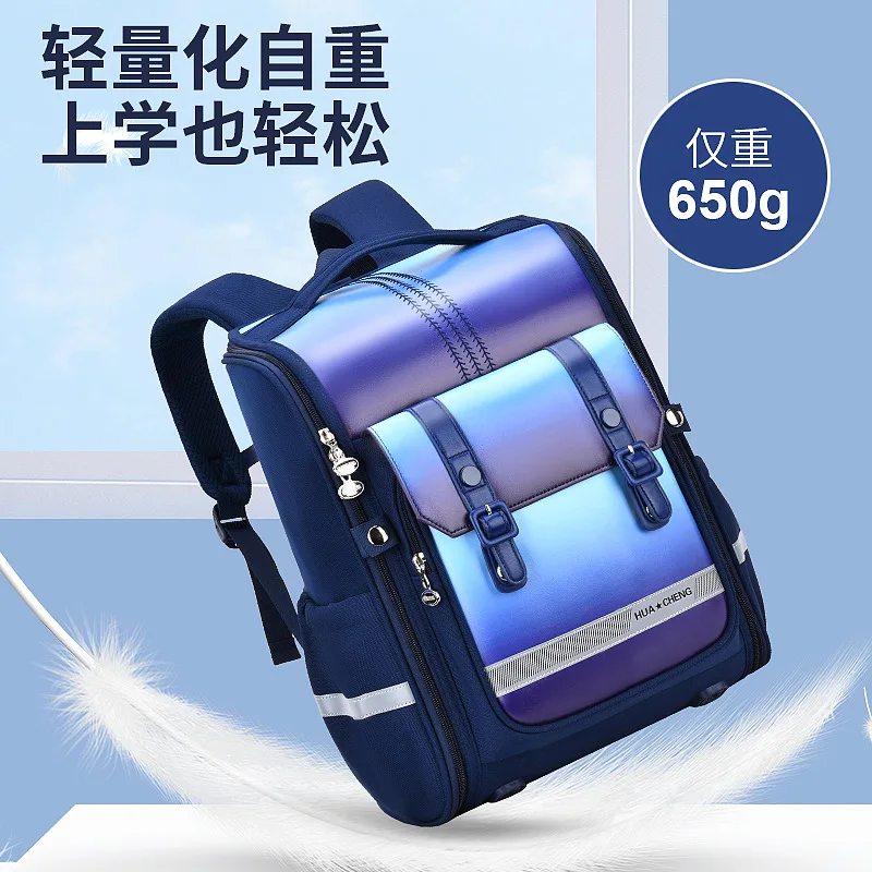 Orthopedic Kids School-bag Japanese Randoseru Large Capacity Light School Backpack For Girls Waterproof PU Baby Mochila Infantil