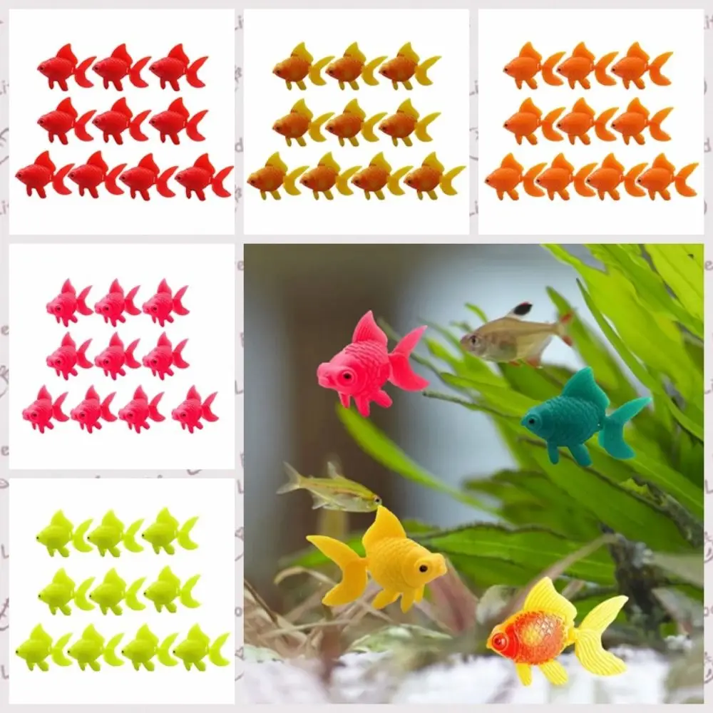 

10pcs Fake Goldfish Decorative Moving Goldfish Lifelike Simulation Realistic Goldfish Plastic Landscaping
