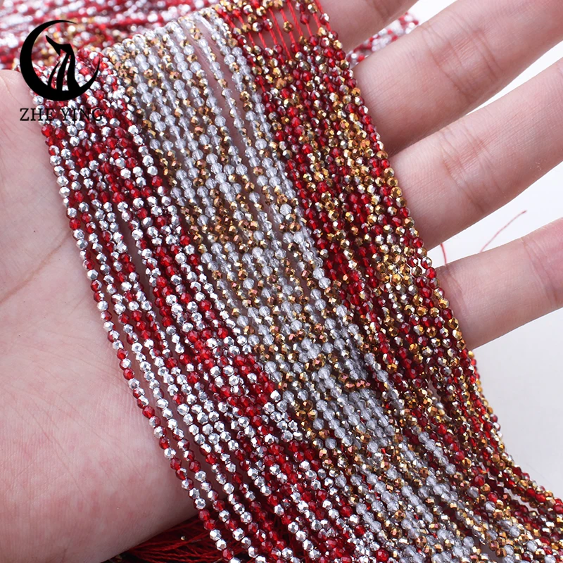

New 2mm Faceted AB Beads Electroplating Hydro Crystal Glass Round Loose Spacer Beads For Jewelry Making DIY Bracelet 10 strands