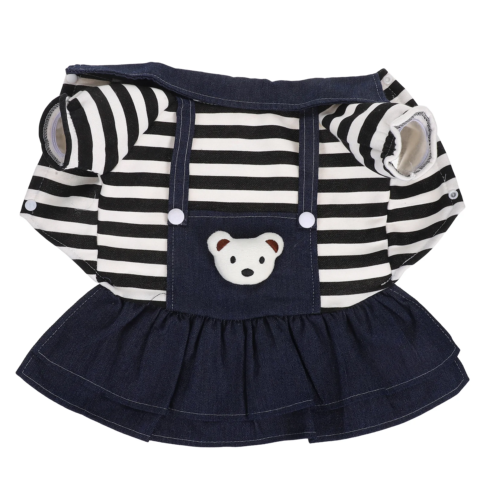 

Adorable Bear Strap Small Dog Dress Pet Apparel Cat Puppy Cool Warm Comfortable All Season Wearable Daily Outdoor Home