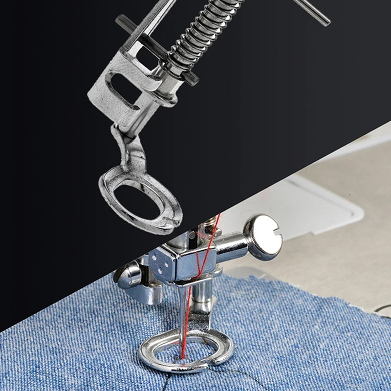 1PC Home Sewing Machine Free Quilting Presser Foot Open Closed Embroidery With Spring Presser Foot Embroidery Presser Foot