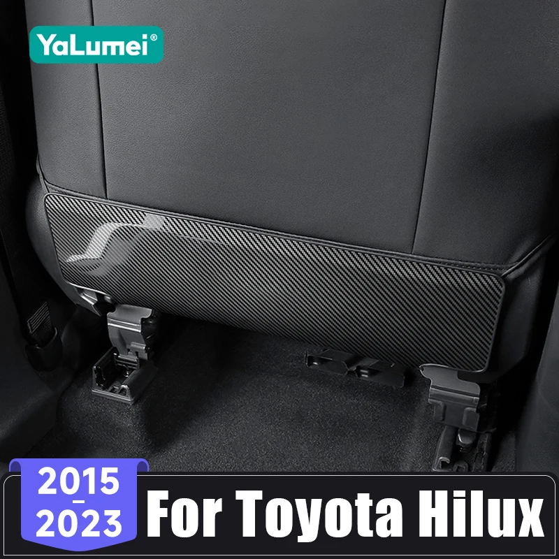 

For Toyota Hilux SR5 4X4 REVO 2015 2016 2017 2018 2019 2020 2021 2022 2023 Stainless Car Seat Back Mat Anti-Kick Cushion Cover