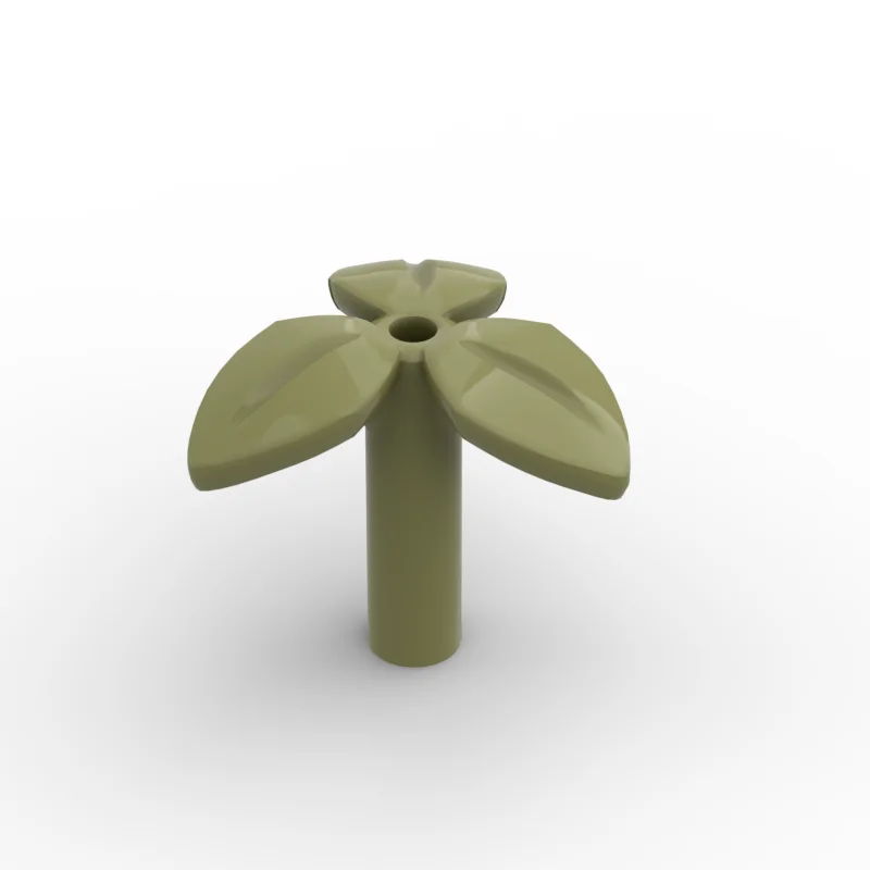 10 قطعة أجزاء MOC 37695 جذع النبات مع 3 أوراق دبوس سفلي متوافق مع الطوب لتقوم بها بنفسك تجميع اللبنات لعبة ألغاز الجسيمات للأطفال