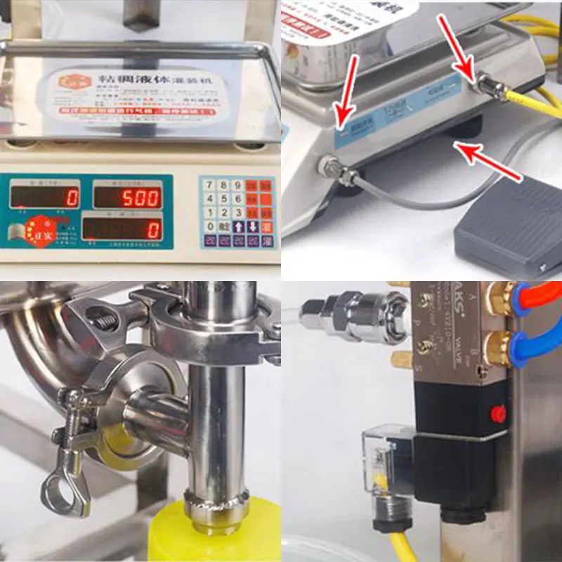 Automatic Weighing Bottle Filling Machine Honey Oil Beverage Filling Machine Precision Weight Sensor