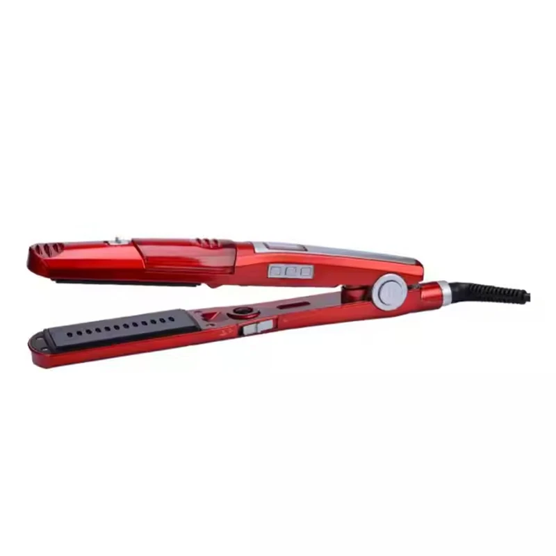 Pettine per lisciare a vapore, bastoncino per lisciare 2 in 1 in ferro piatto al titanio a vapore, strumento per lo styling del salone