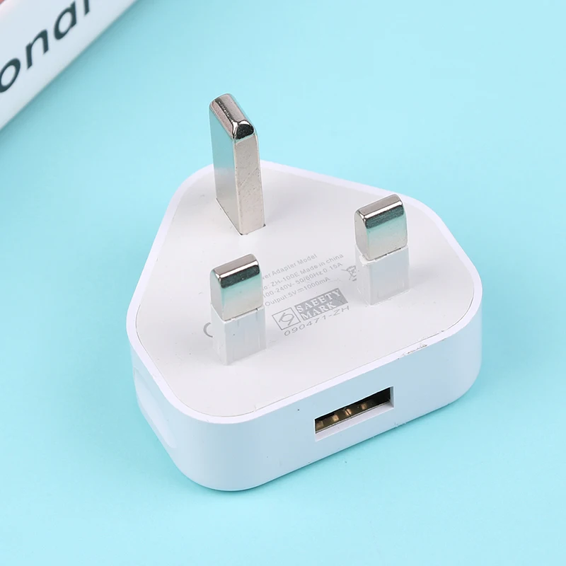 **UK Plug Adapter 3 Pin Wall Charger Dual USB 1 Port 2 Port Safe Fast Charging for Smartphones Tablets Office