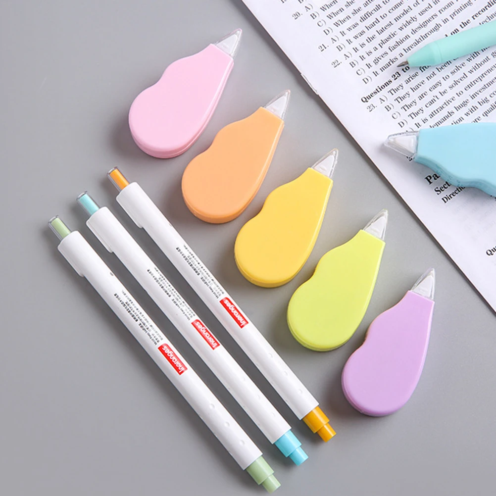 

6pcs Correction Tape Set Lightweight Easy to Carry Store Convenient Smooth Rewrite Mistakes Correction Stationery