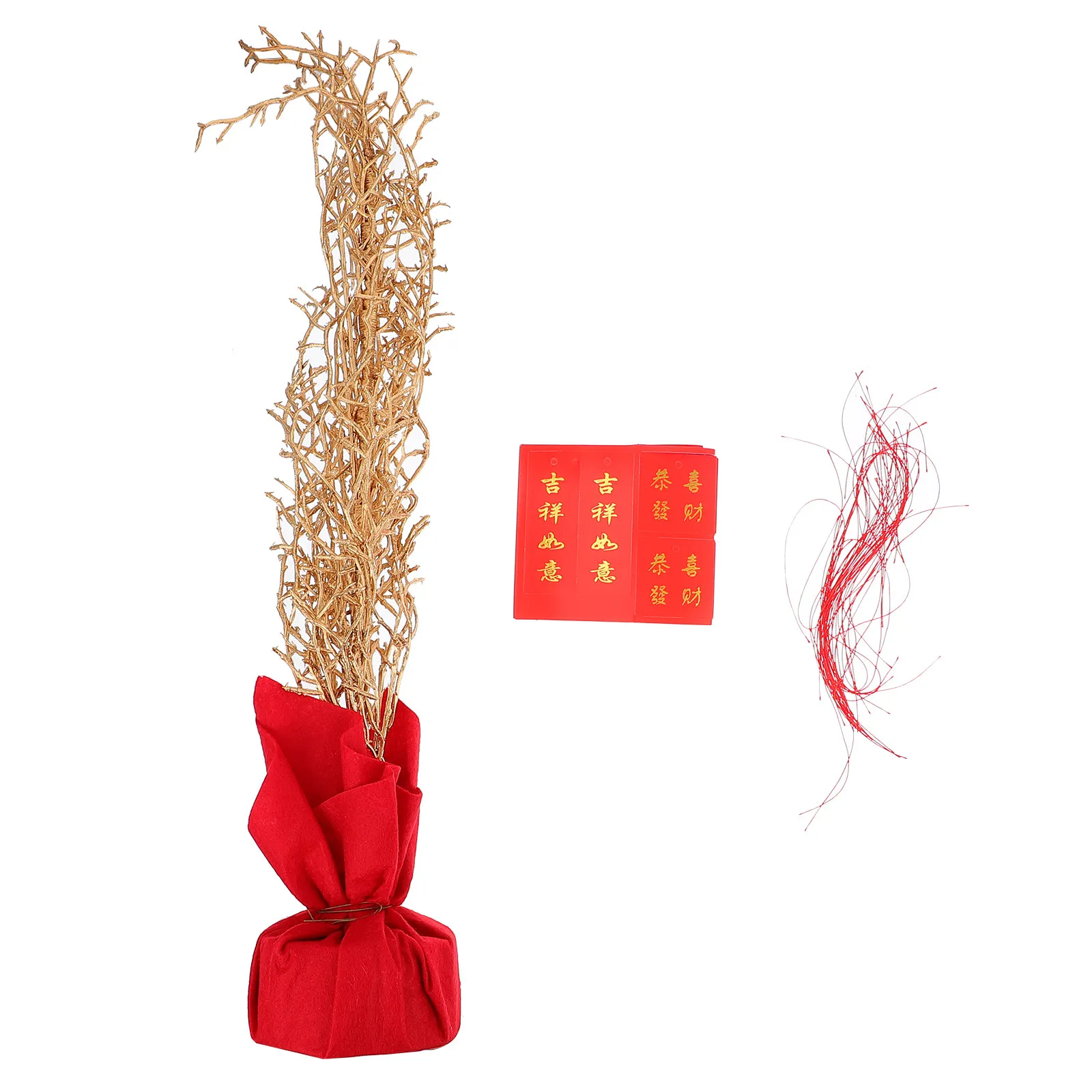 1Pcs Fortune Tree Adornment Premium Resin New Year Luck Tree Decor Traditional Chinese Style Table Decoration for Home Office