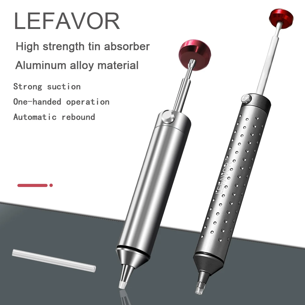 LEFAVOR Aluminium Krachtige Desoldeerpomp Zuig Tin Gun Solderen Sucker Pen Verwijderen Vacuüm Soldeerbout Lassen Reparatie Tool