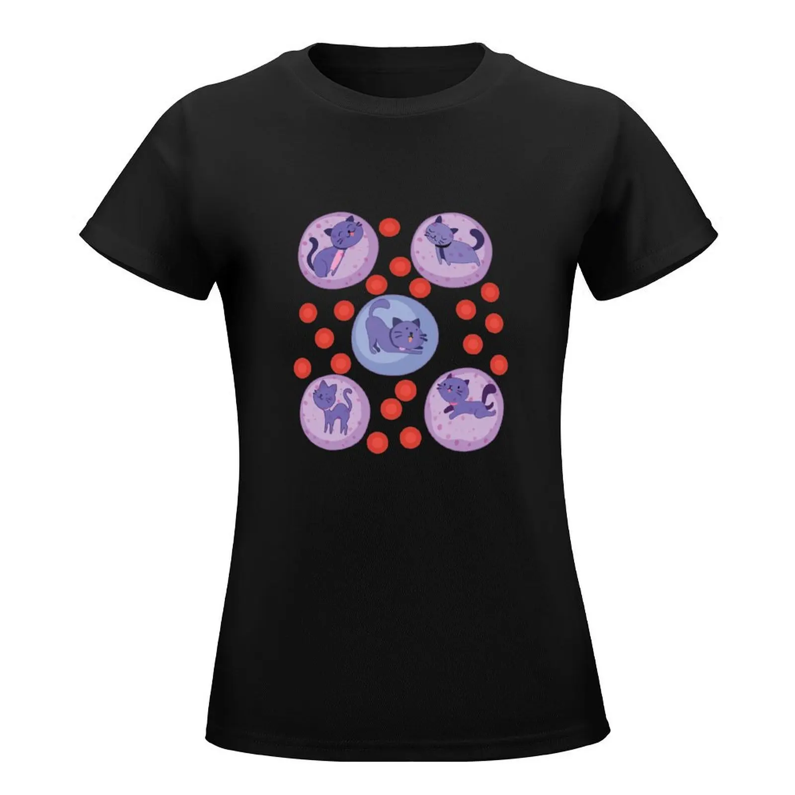 Funny Hematology Cats - White Blood Cells Cat - WBCs - MLS Cats cat hematologist Laboratory Cats T-Shirt