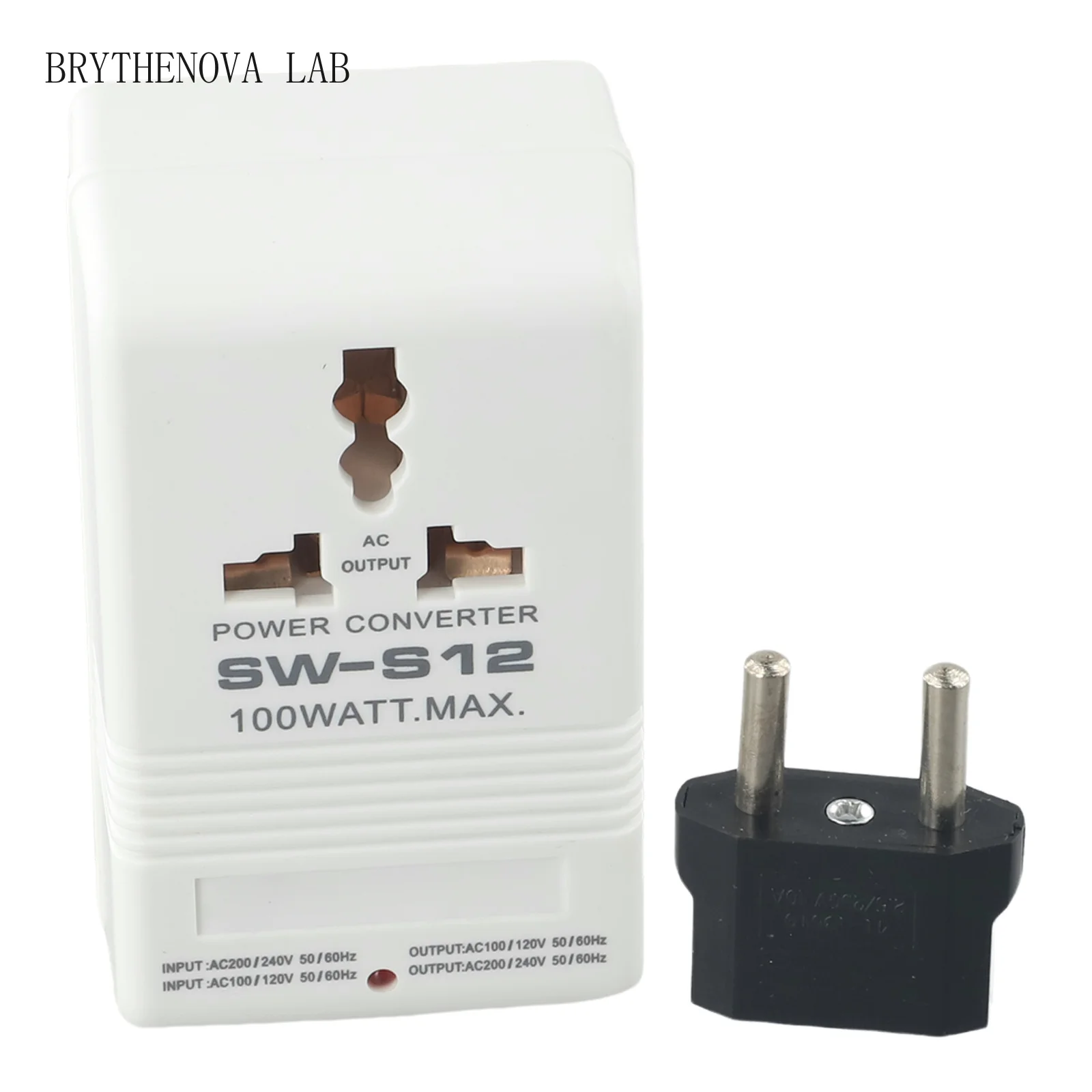 100W Step Up or Down Voltage Converter Transformer 110V/120V 220V/240V Channel Dual Voltage Converter with EU Adapter